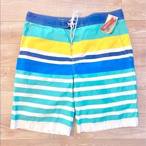 NWT Arizona Jean Co. Striped Shorts/Swim Trunks